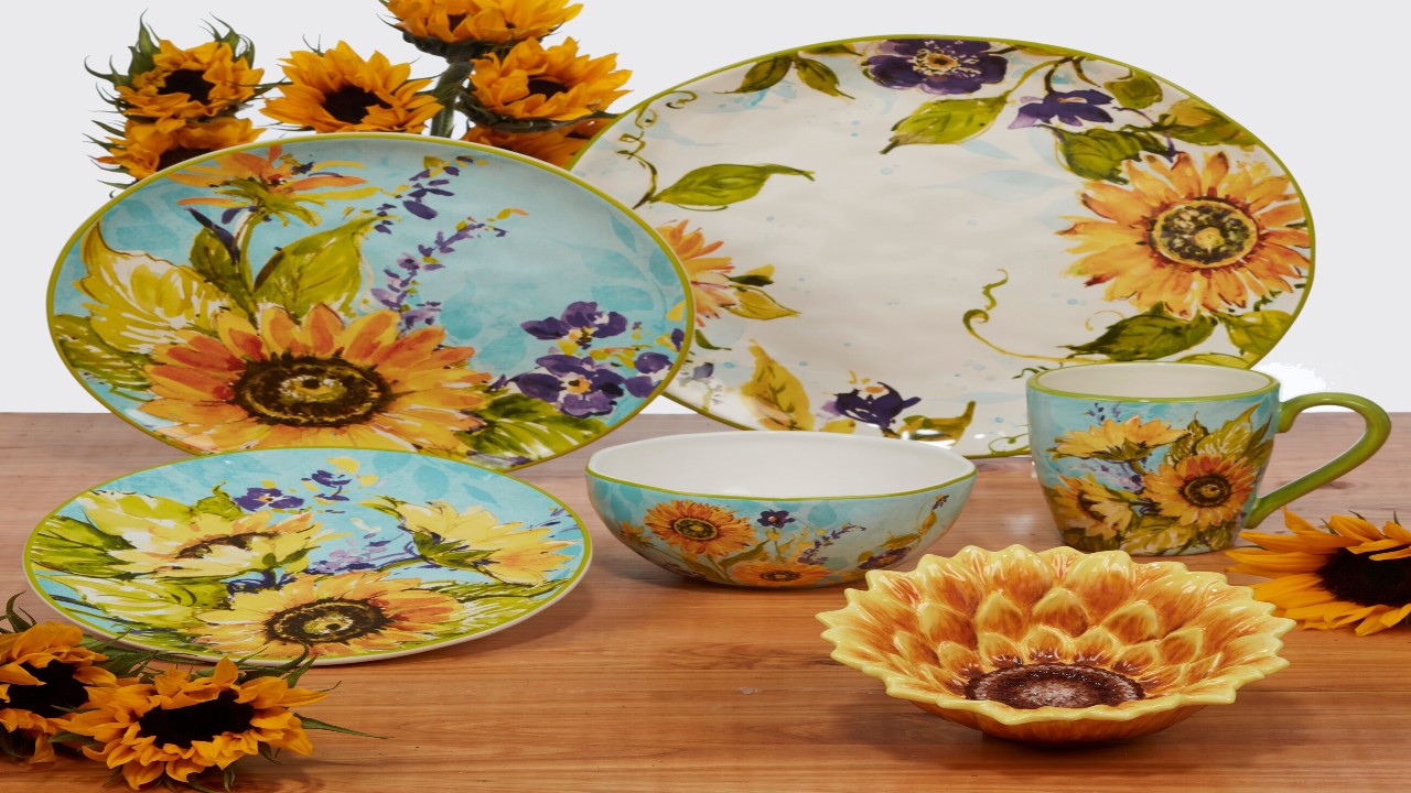 Sunflower kitchen decor Sunflower Tableware