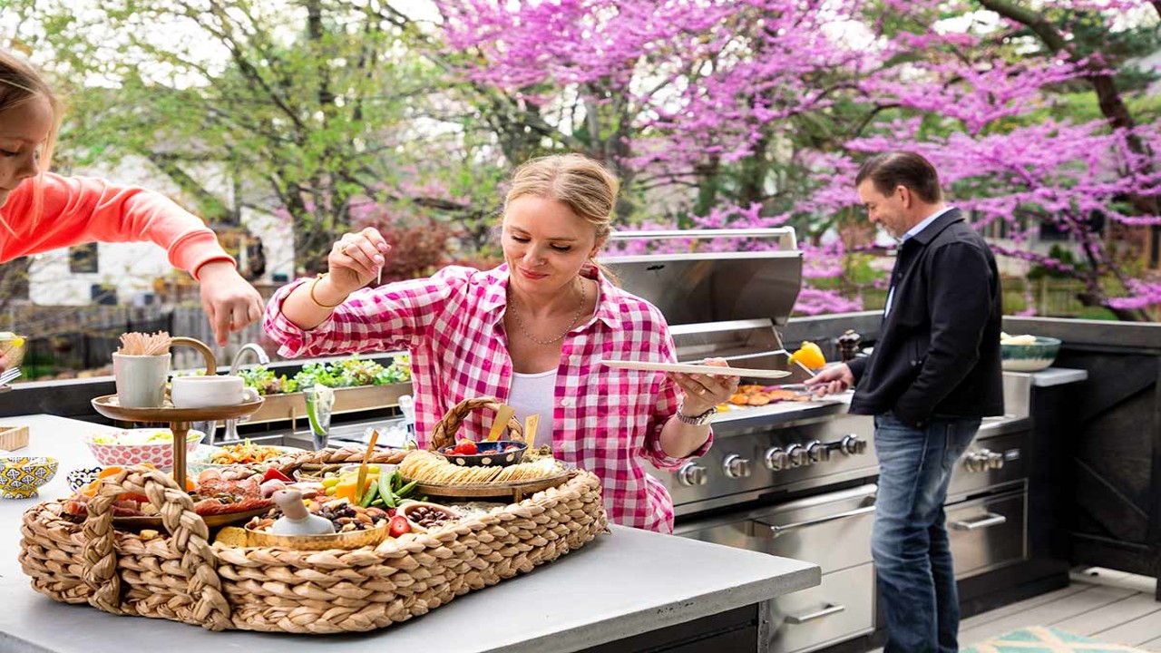 small outdoor kitchen